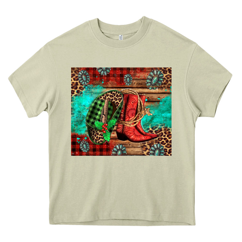 Country Boots And Cowboy Hat Christmas Heavy Core Tee by Jasminsmagicworld | Teevron