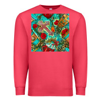 Cardinal faith coffee cup and cross with leopard and roses seamless pattern bbs Premium Sweatshirt - BundleAndBundleShop