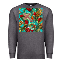 Charcoal Heather faith coffee cup and cross with leopard and roses seamless pattern bbs Premium Sweatshirt - BundleAndBundleShop
