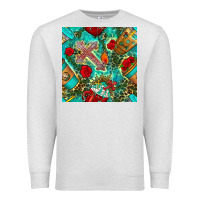 Oatmeal Heather faith coffee cup and cross with leopard and roses seamless pattern bbs Premium Sweatshirt - BundleAndBundleShop