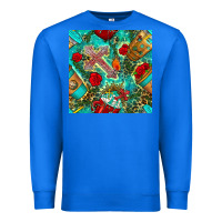 True Royal faith coffee cup and cross with leopard and roses seamless pattern bbs Premium Sweatshirt - BundleAndBundleShop