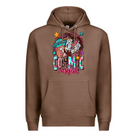 Chestnut cosmic cowgirl Premium Hoodie - OliviaCreatesArt