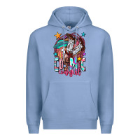 Colony Blue cosmic cowgirl Premium Hoodie - OliviaCreatesArt