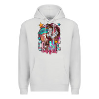 Dove Grey cosmic cowgirl Premium Hoodie - OliviaCreatesArt