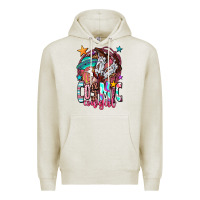 Oatmeal Heather cosmic cowgirl Premium Hoodie - OliviaCreatesArt