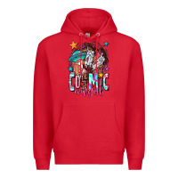Red cosmic cowgirl Premium Hoodie - OliviaCreatesArt