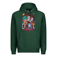 Sports Green cosmic cowgirl Premium Hoodie - OliviaCreatesArt