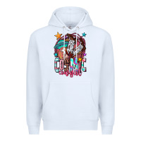 White cosmic cowgirl Premium Hoodie - OliviaCreatesArt