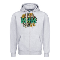 Heather Grey Aztec Mom Mother's Day Zipper Hoodie - CowGirlArtShop