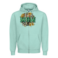 Seafoam Aztec Mom Mother's Day Zipper Hoodie - CowGirlArtShop