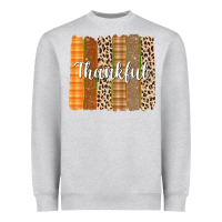 Heather Grey Thankful Brushstrokes Heavyweight Sweatshirt - texasbilliewilder