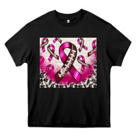 Black breast cancer american football ribbon Heavy Core Tee - NancyCooperArtShop