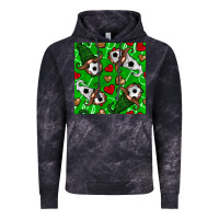 Cloud Black soccer gnomes and hearts seamless pattern Vintage Hoodie - BundleAndBundleShop