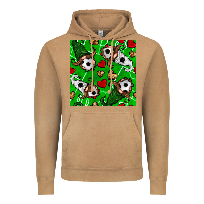 Soccer Gnomes And Hearts Seamless Pattern Vintage Hoodie by BundleAndBundleShop | Teevron