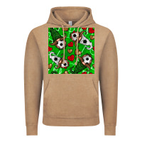 Vintage Coffee soccer gnomes and hearts seamless pattern Vintage Hoodie - BundleAndBundleShop
