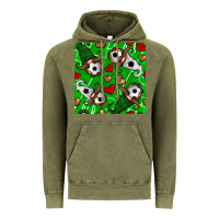 Vintage Olive soccer gnomes and hearts seamless pattern Vintage Hoodie - BundleAndBundleShop