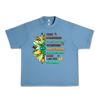 Pebble Blue inspirational flower and quote design Urban Heavy Tee - LillyAllenDesigns