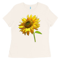 Bone sunflower Ladies Tee - LillyAllenDesigns