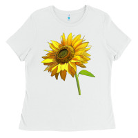 White sunflower Ladies Tee - LillyAllenDesigns