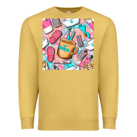 Antique Gold hospital nurse coffee cups with leopard seamless pattern bbs Premium Sweatshirt - BundleAndBundleShop