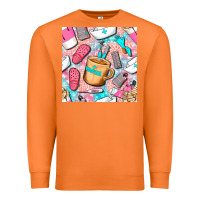 Carrot hospital nurse coffee cups with leopard seamless pattern bbs Premium Sweatshirt - BundleAndBundleShop