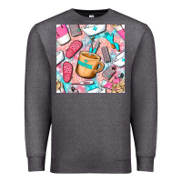 Charcoal Heather hospital nurse coffee cups with leopard seamless pattern bbs Premium Sweatshirt - BundleAndBundleShop