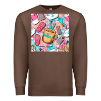 Chestnut hospital nurse coffee cups with leopard seamless pattern bbs Premium Sweatshirt - BundleAndBundleShop