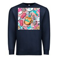 Navy hospital nurse coffee cups with leopard seamless pattern bbs Premium Sweatshirt - BundleAndBundleShop
