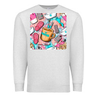 Oatmeal Heather hospital nurse coffee cups with leopard seamless pattern bbs Premium Sweatshirt - BundleAndBundleShop