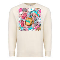 Sandshell hospital nurse coffee cups with leopard seamless pattern bbs Premium Sweatshirt - BundleAndBundleShop