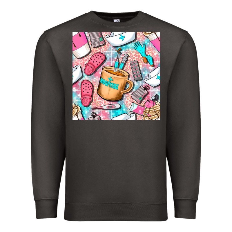 Hospital Nurse Coffee Cups With Leopard Seamless Pattern Bbs Premium Sweatshirt by BundleAndBundleShop | Teevron