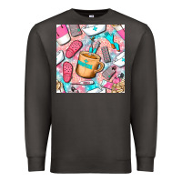 Smoke hospital nurse coffee cups with leopard seamless pattern bbs Premium Sweatshirt - BundleAndBundleShop