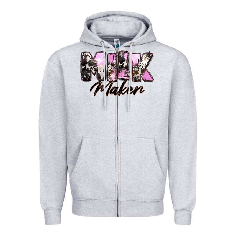 Milk Maker Mother's Day Zipper Hoodie by CowGirlArtShop | Teevron