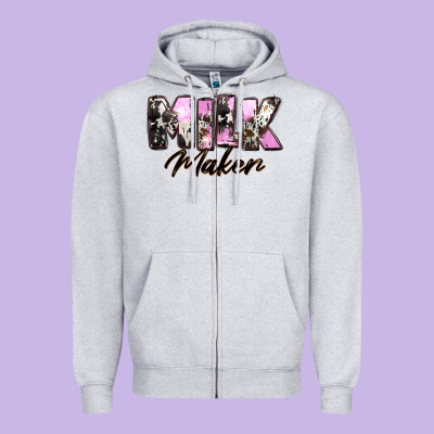 Milk Maker Mother's Day Zipper Hoodie Designed By Cowgirlartshop