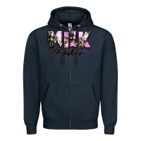 Navy Milk Maker Mother's Day Zipper Hoodie - CowGirlArtShop
