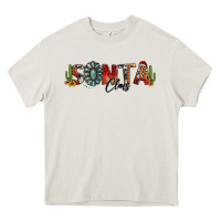 Cream western christmas santa claus sunflowers and cactus Heavy Core Tee - Jasminsmagicworld