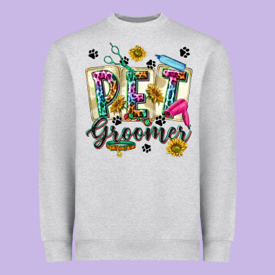 Western Pet Groomer Heavyweight Sweatshirt Designed By Texasbilliewilder