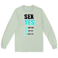 Matcha SEX YES HOT SEX SAFE SEX GREAT SEX Long Sleeve Tee - Bettercallsaul