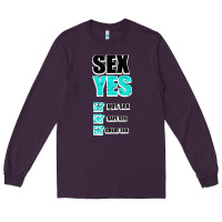 Plum SEX YES HOT SEX SAFE SEX GREAT SEX Long Sleeve Tee - Bettercallsaul