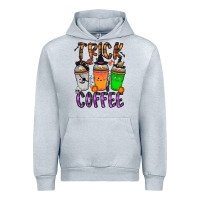 Heather Grey trick or coffee Urban Hoodie - CowhideDigitalArt