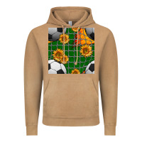 Vintage Camel soccer balls and sunflowers with goal nets seamless pattern Vintage Hoodie - BundleAndBundleShop