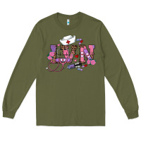 Army Green valentines day lvn Long Sleeve Tee - RanaPortraitStore