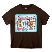 Chocolate Brown Western Registered Nurse Heavy Core Tee - LillyAllenDesigns