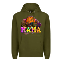 Army Green basketball mama Premium Hoodie - OliviaCreatesArt