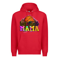 Red basketball mama Premium Hoodie - OliviaCreatesArt