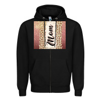 Black Rose gold mom leopard glitter Zipper Hoodie - CowGirlArtShop
