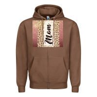 Chestnut Rose gold mom leopard glitter Zipper Hoodie - CowGirlArtShop