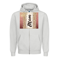Dove Grey Rose gold mom leopard glitter Zipper Hoodie - CowGirlArtShop