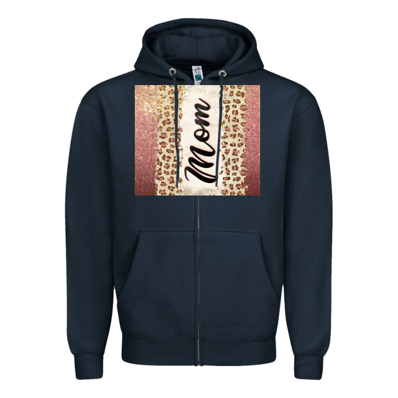 Rose Gold Mom Leopard Glitter Zipper Hoodie by CowGirlArtShop | Teevron