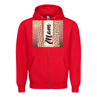 Red Rose gold mom leopard glitter Zipper Hoodie - CowGirlArtShop